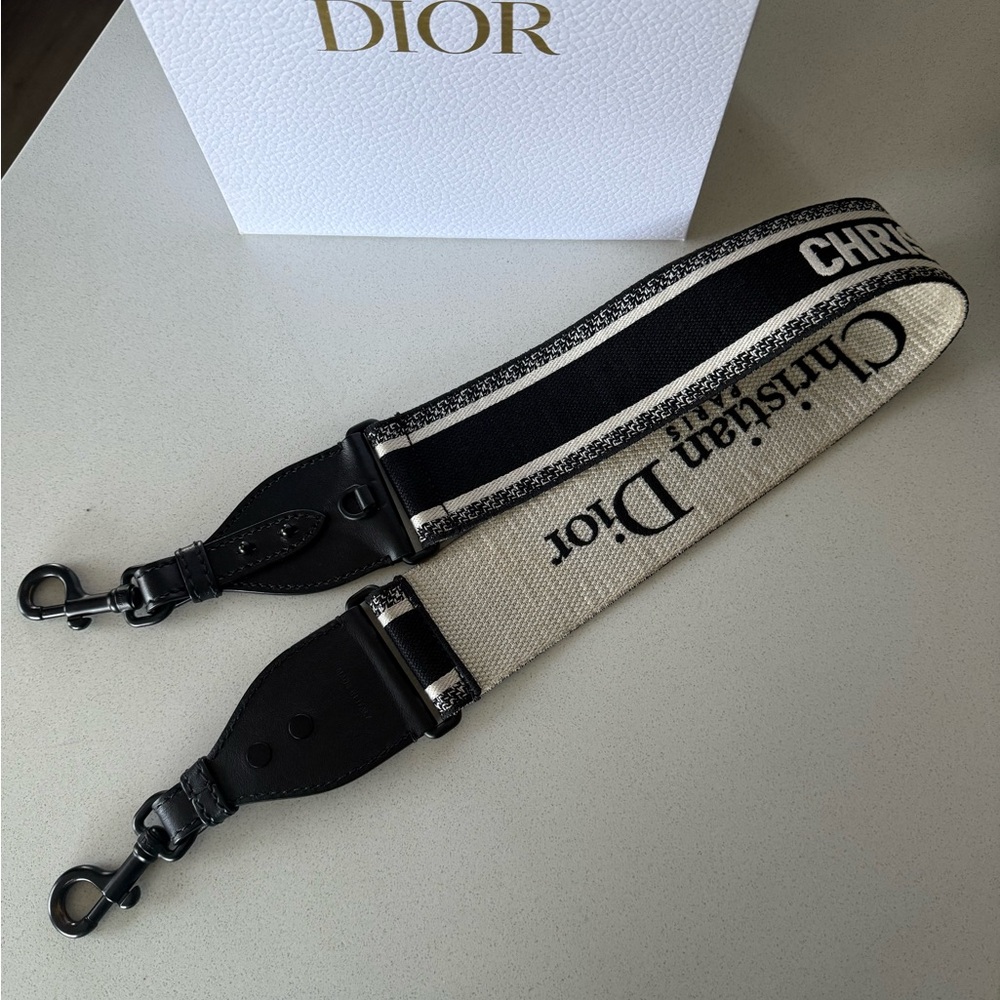 Authentic Dior Black and White Bag Strap
